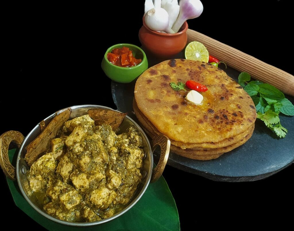 Aloo-Paratha-Coriander-Mint-Paneer-Masala-Food-and-Fmcg.